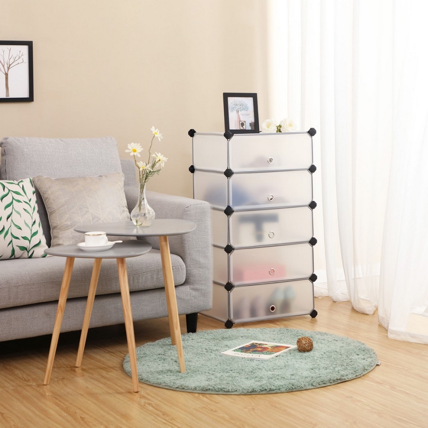 Modulárny regál so zásuvkami BOXIFY, biely