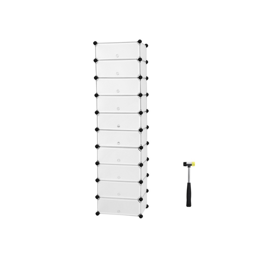 Modulárny regál so zásuvkami BOXIFY, biely