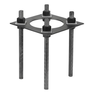 Montážna základňa pre stĺp vonkajšieho osvetlenia BASE 20x20 cm čierna