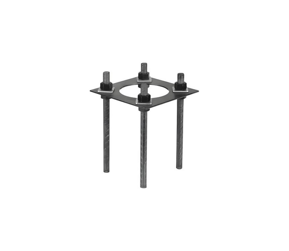 Montážna základňa pre stĺp vonkajšieho osvetlenia BASE 20x20 cm čierna 004432