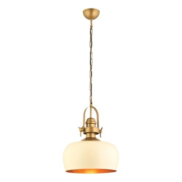 MONZA závesné svietidlo 1xE27/40W/230V, priemer 30 cm, krémová/brončová