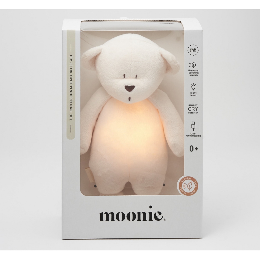 Moonie - Uspávadlo s melódiou a svetlom medvedík 2.0 cream