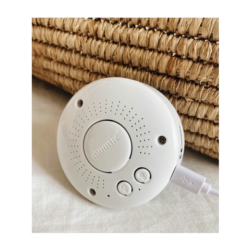 Moonie - Uspávadlo s melódiou a svetlom medvedík organic cappuccino natur