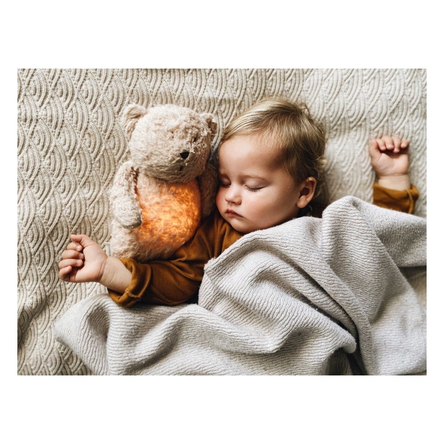 Moonie - Uspávadlo s melódiou a svetlom medvedík organic honey natur