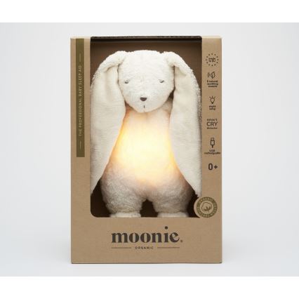 Moonie - Uspávadlo s melódiou a svetlom zajačik 2.0 organic polar