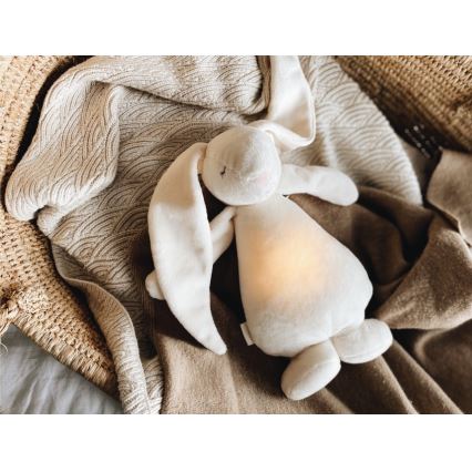 Moonie - Uspávadlo s melódiou a svetlom zajačik 2.0 organic sand