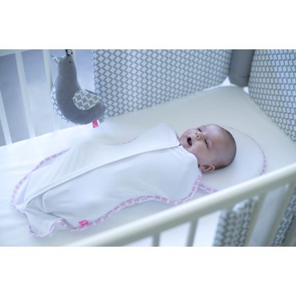 MOTHERHOOD - Zavinovačka Zip & swaddle CLASSICS 2,5-5 kg ružová