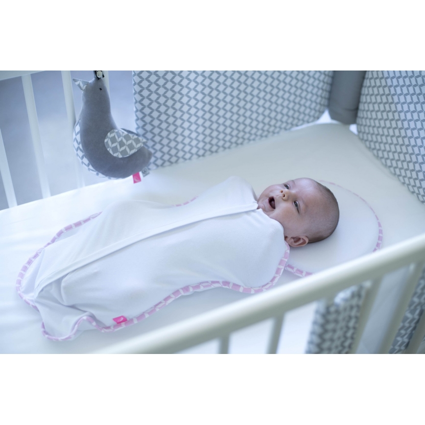 MOTHERHOOD - Zavinovačka Zip & swaddle CLASSICS 2,5-5 kg ružová