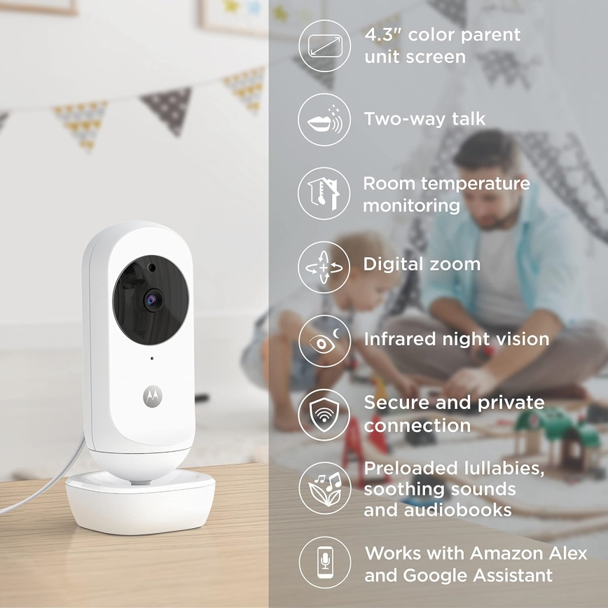 Motorola  - Inteligentná detská pestúnka Nursery Ease 44 Connect Wi-Fi