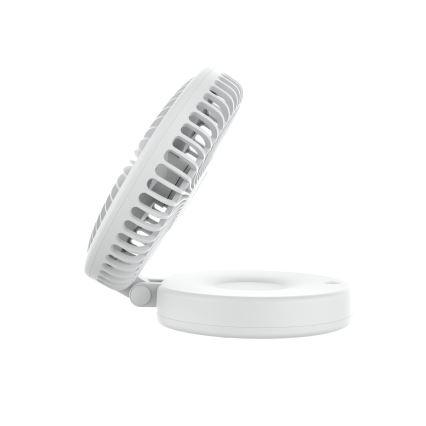 Nabíjací stolný ventilátor 10W/5V 2400 mAh biela