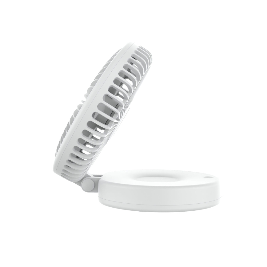 Nabíjací stolný ventilátor 10W/5V 2400 mAh biela