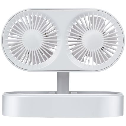 Nabíjací stolný ventilátor 3,7 V 1200 mAh biela
