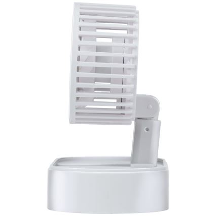 Nabíjací stolný ventilátor 3,7 V 1200 mAh biela