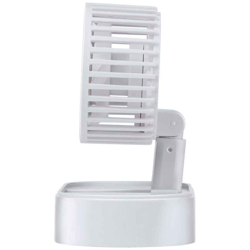 Nabíjací stolný ventilátor 3,7 V 1200 mAh biela