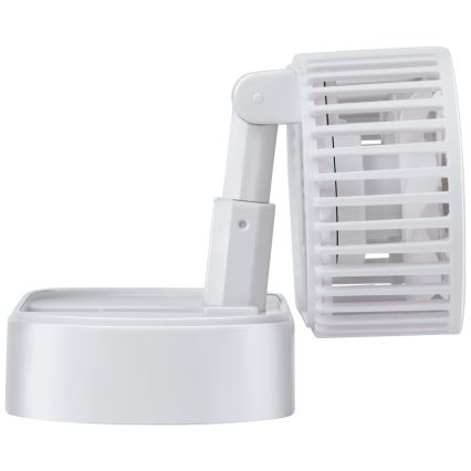 Nabíjací stolný ventilátor 3,7 V 1200 mAh biela
