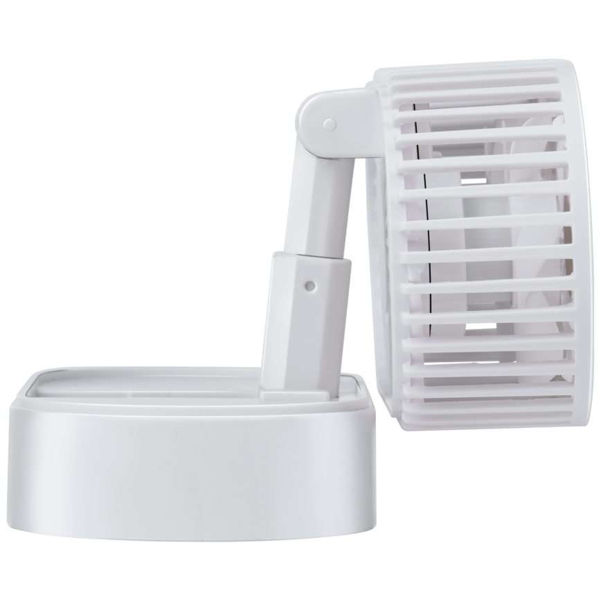 Nabíjací stolný ventilátor 3,7 V 1200 mAh biela