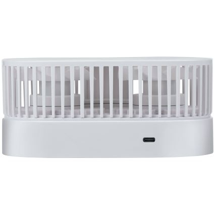 Nabíjací stolný ventilátor 3,7 V 1200 mAh biela