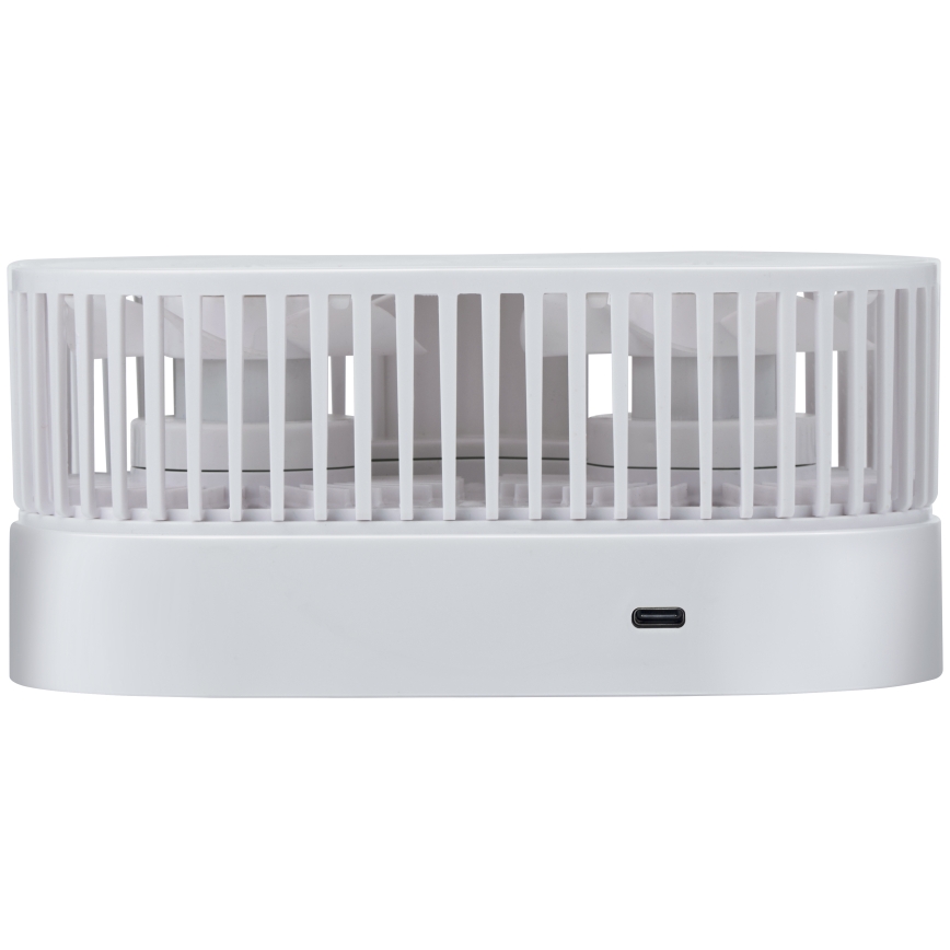 Nabíjací stolný ventilátor 3,7 V 1200 mAh biela
