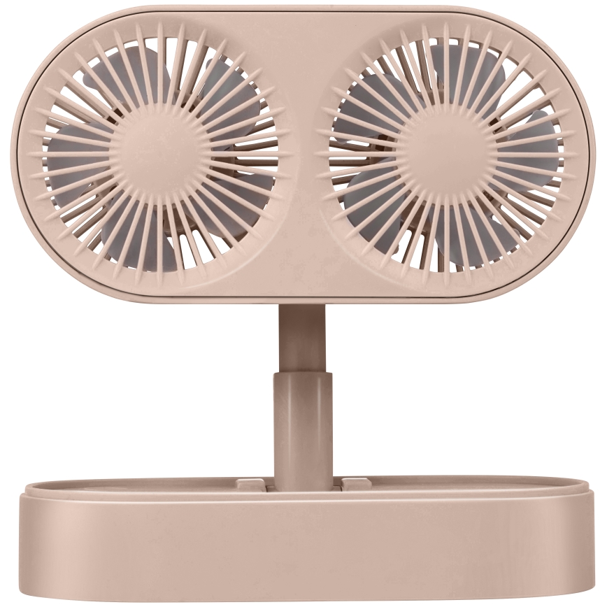 Nabíjací stolný ventilátor 3,7V 1200 mAh ružový