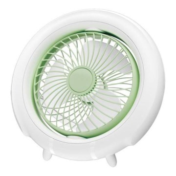 Nabíjací stolný ventilátor 4W/5V 1200 mAh biely