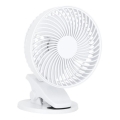 Nabíjací stolný ventilátor s klipom VIENTO 6W/5V 2000 mAh biela