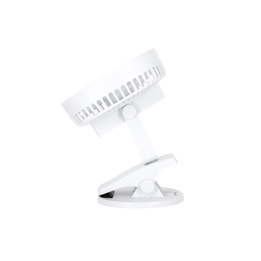 Nabíjací stolný ventilátor s klipom VIENTO 6W/5V 2000 mAh biela