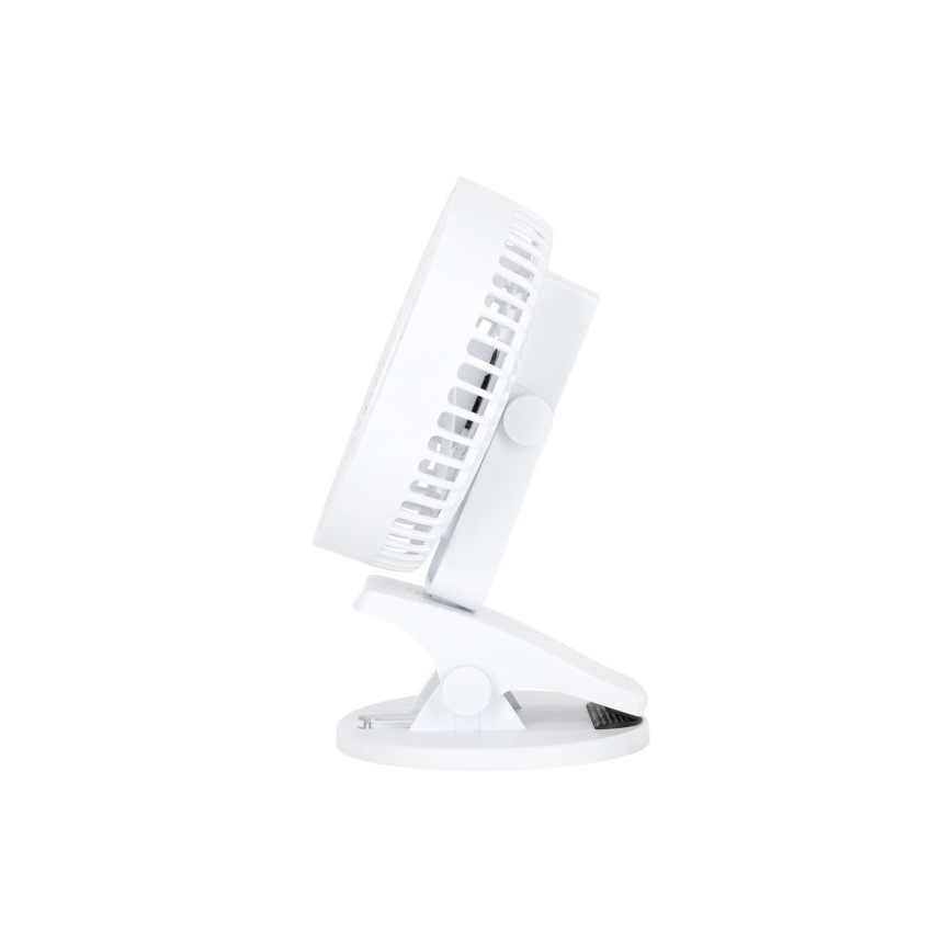 Nabíjací stolný ventilátor s klipom VIENTO 6W/5V 2000 mAh biela