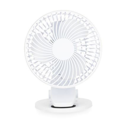 Nabíjací stolný ventilátor s klipom VIENTO 6W/5V 2000 mAh biela