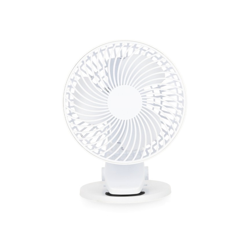 Nabíjací stolný ventilátor s klipom VIENTO 6W/5V 2000 mAh biela
