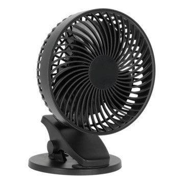 Nabíjací stolný ventilátor s klipom VIENTO 6W/5V 2000 mAh čierna