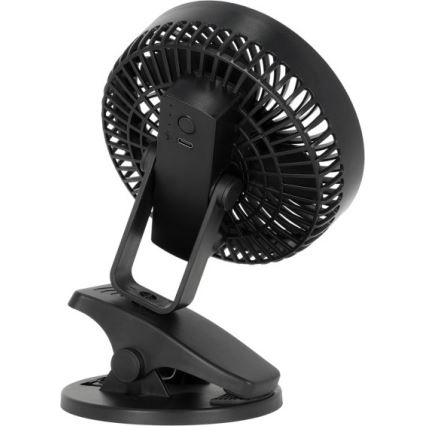 Nabíjací stolný ventilátor s klipom VIENTO 6W/5V 2000 mAh čierna