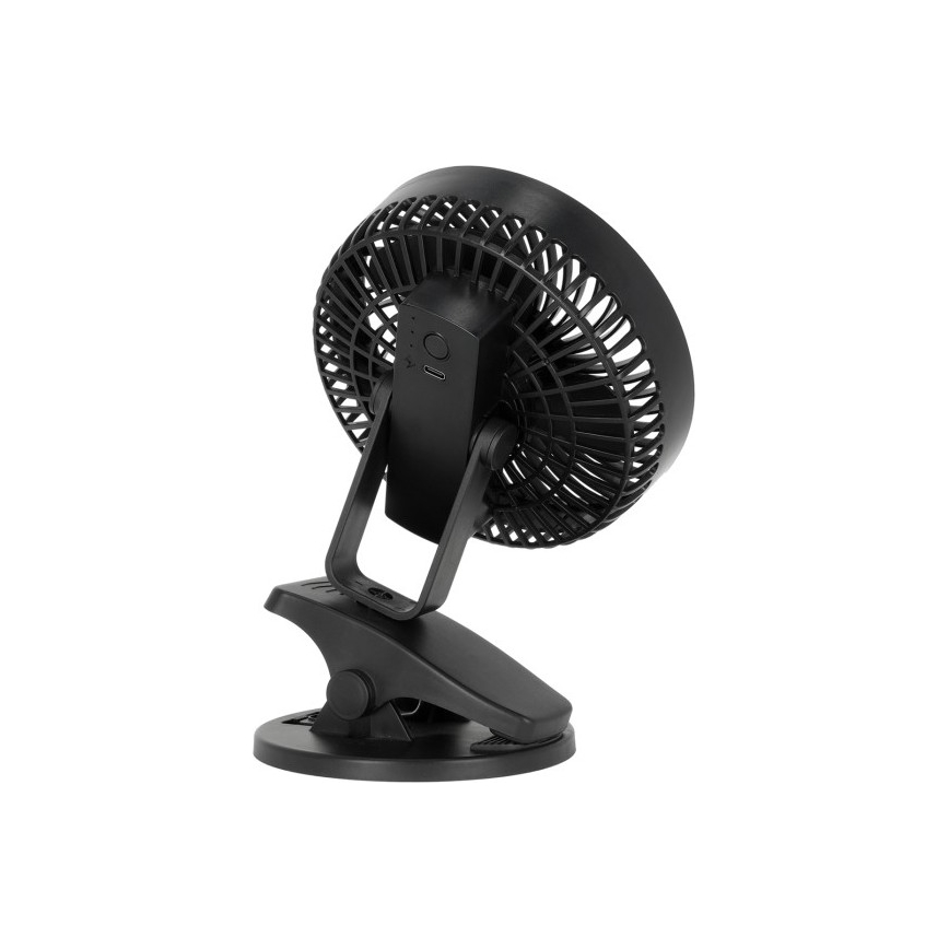 Nabíjací stolný ventilátor s klipom VIENTO 6W/5V 2000 mAh čierna