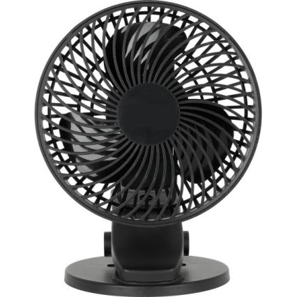 Nabíjací stolný ventilátor s klipom VIENTO 6W/5V 2000 mAh čierna