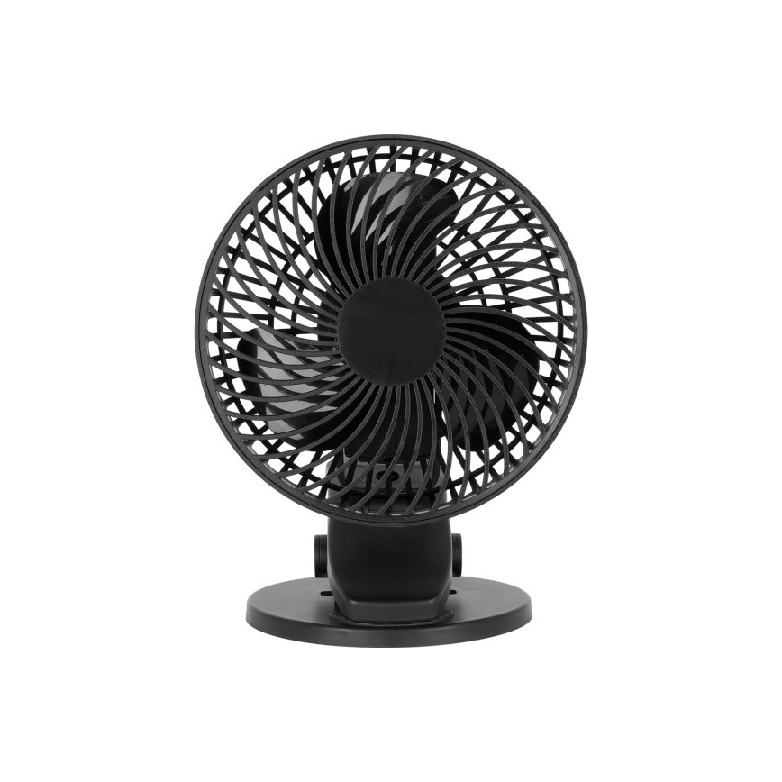 Nabíjací stolný ventilátor s klipom VIENTO 6W/5V 2000 mAh čierna