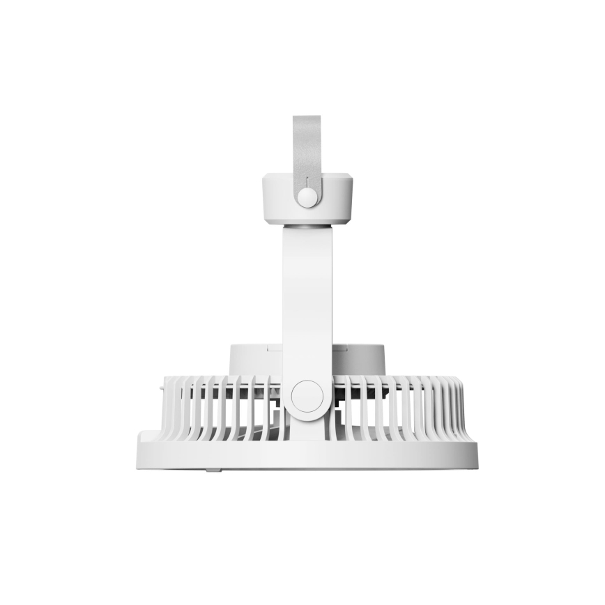 Nabíjací stolný ventilátor s LED osvetlením 8W/3,7V 2400 mAh biela