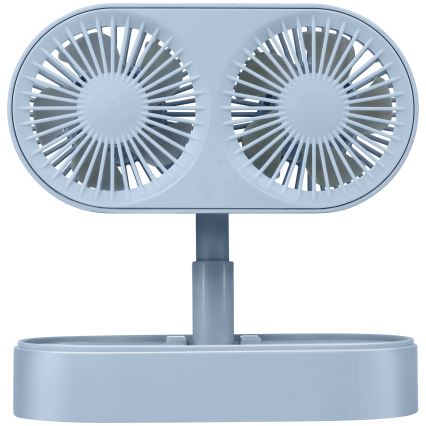 Nabíjací stolový ventilátor 3,7 V 1200 mAh modrý