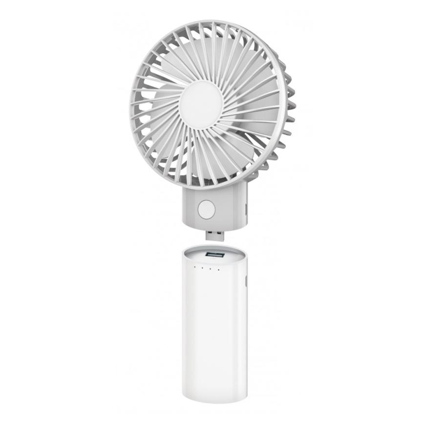 Nabíjací ventilátor s powerbankou 4000 mAh/3,7V microUSB