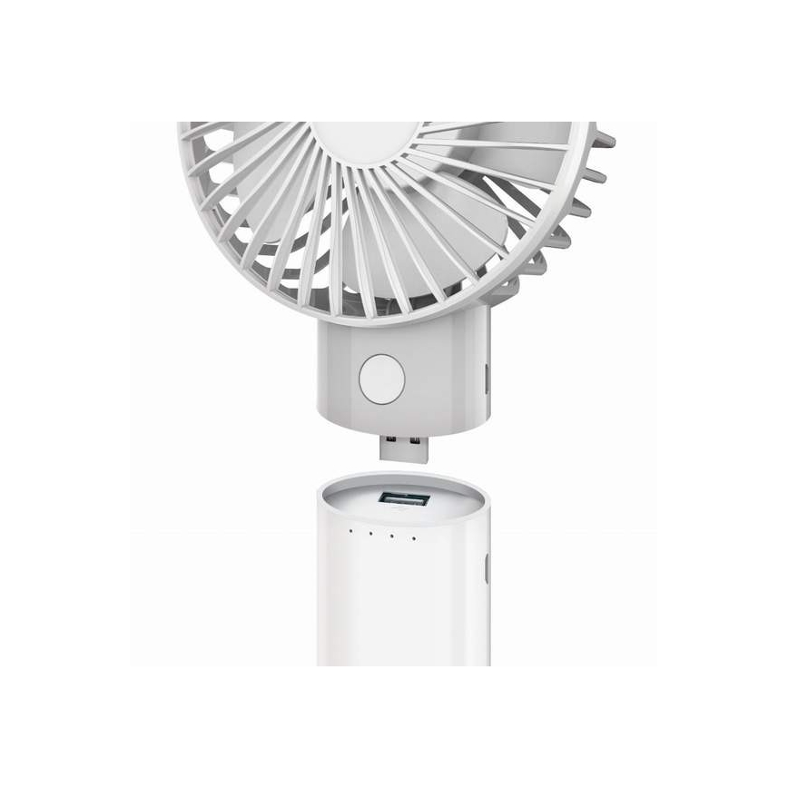 Nabíjací ventilátor s powerbankou 4000 mAh/3,7V microUSB