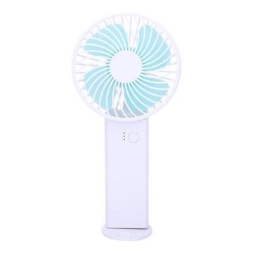 Nabíjací vreckový ventilátor 4W/5V 1200 mAh biela/modrá