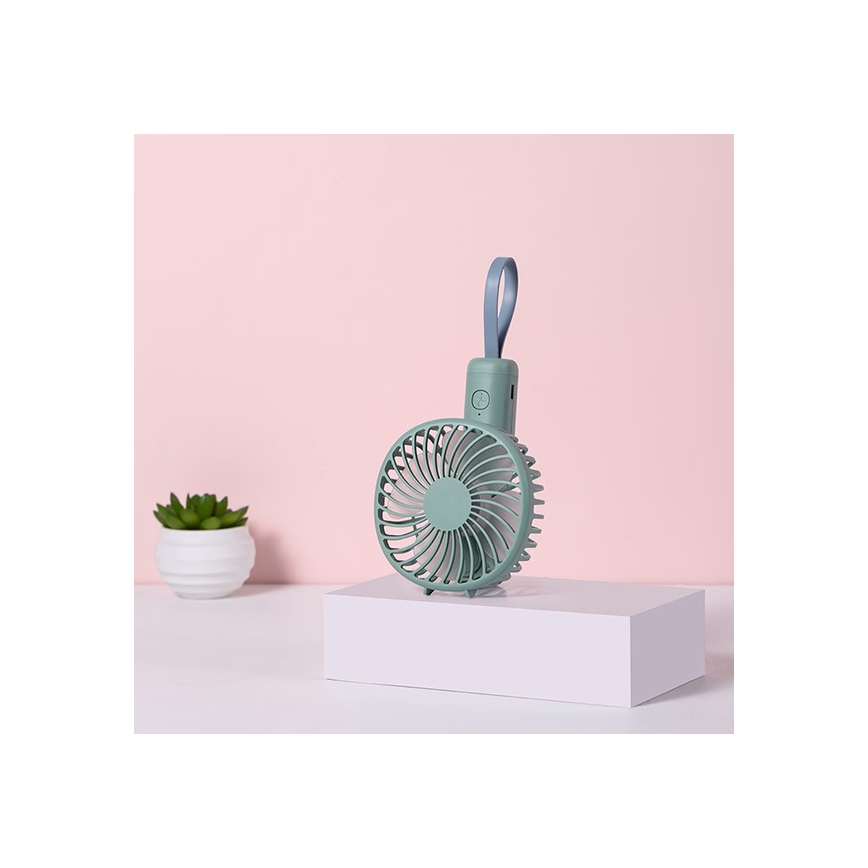 Nabíjací vreckový ventilátor 5W/5V 1200 mAh khaki