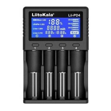 Nabíjačka baterií A/AA/AAA/18650/20700/21700/26650/22650