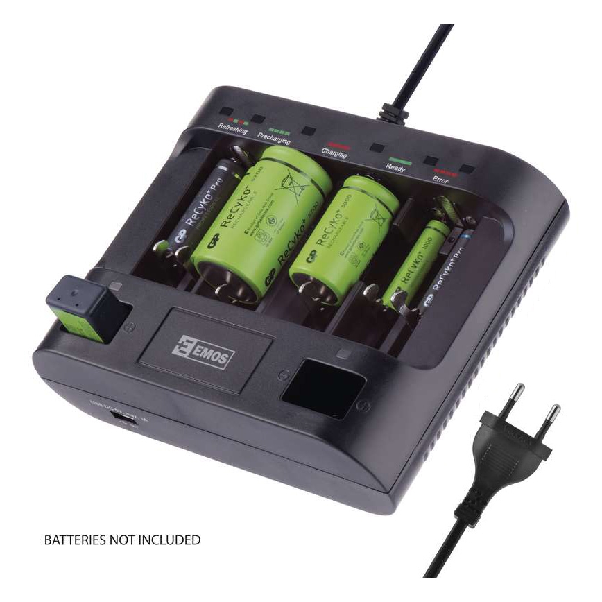 Nabíjačka batérií UNI6 AAA/AA/C/D/9V 230V