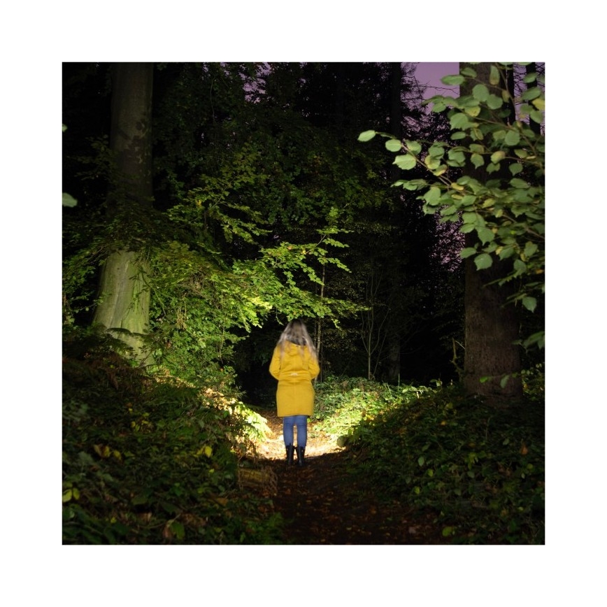 Nabíjateľná LED baterka 2xLED/3W/5V 210 lm 1200 mAh čierna