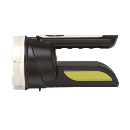 Nabíjateľná LED baterka 2xLED/3W/5V 210 lm 1200 mAh čierna