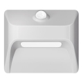 Nabíjateľné LED schodiskové svietidlo so snímačom pohybu a súmraku STEP LIGHT LED/0,3W/3,7V 2200 mAh IP53 biela