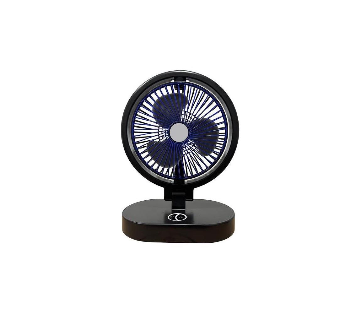 Eurolamp Nabíjateľný stolný látor 5W/5V 1200 mAh čierny 300-20513