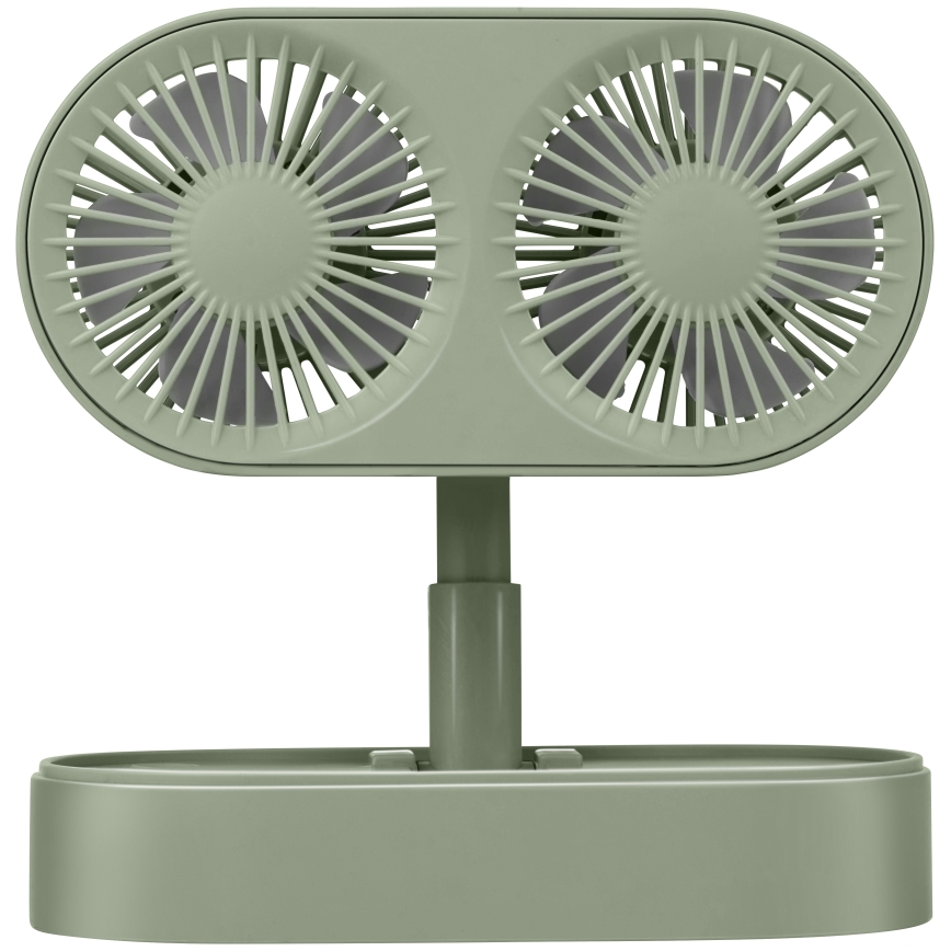 Nabíjateľný stolový ventilátor 3,7 V, 1200 mAh, zelený