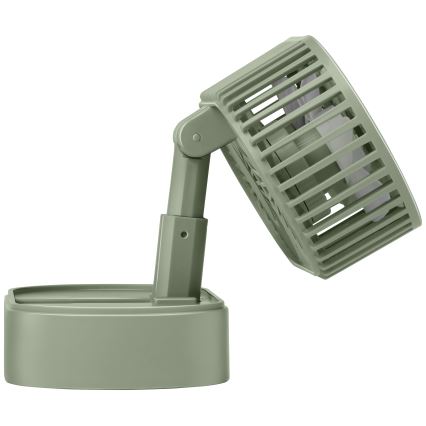 Nabíjateľný stolový ventilátor 3,7 V, 1200 mAh, zelený