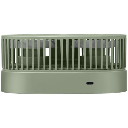 Nabíjateľný stolový ventilátor 3,7 V, 1200 mAh, zelený