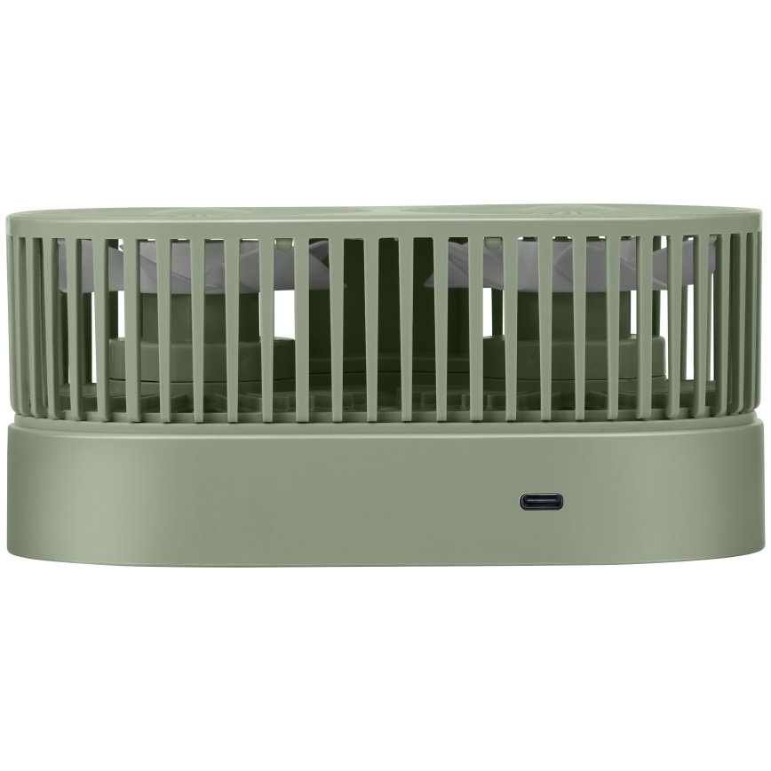 Nabíjateľný stolový ventilátor 3,7 V, 1200 mAh, zelený